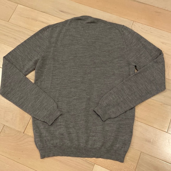 DAL LAGO Italian soft thin merino wool stretch grey sweater - Picture 8 of 9